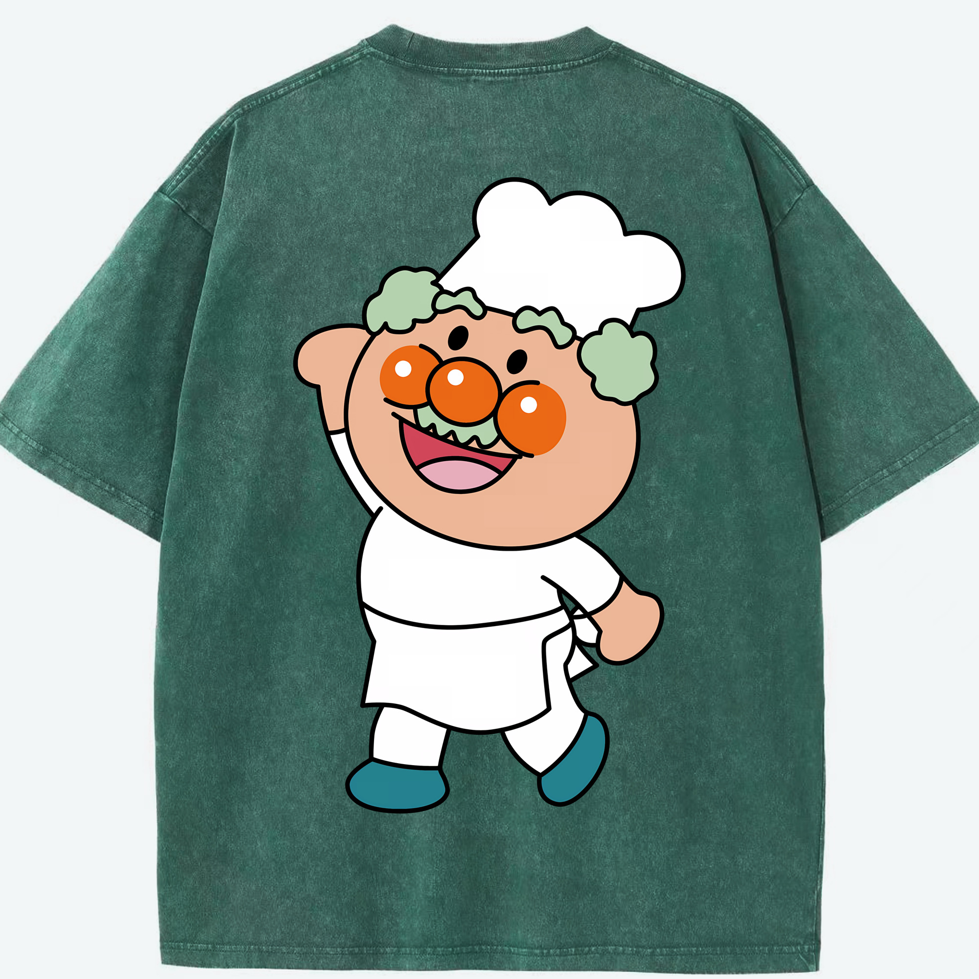 （画像用） アンパンマン Anpanman 綿100% ヴィンテージ風 半袖Tシャツ（背面プリント）